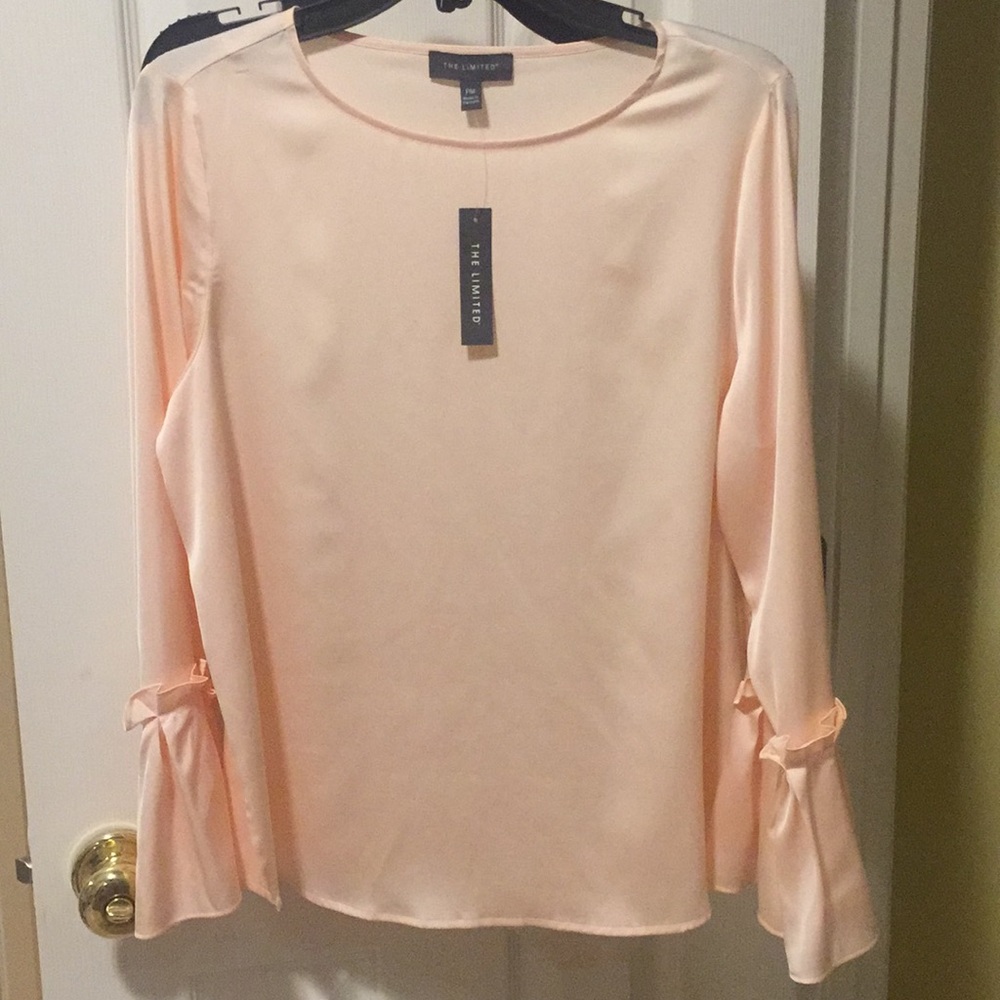 NWT The Limited peachy silky blouse size PM